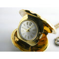 Vintage Ernest Borel Swiss Gold Plated Seashell Watch Pendant Necklace WORKING