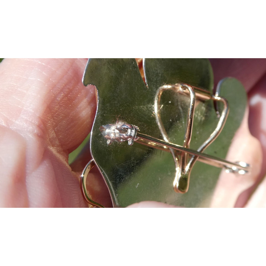 Alexa and Peter Smarsh Sterling Silver 14k 22k Gold Enamel Pearl Pin Pendant