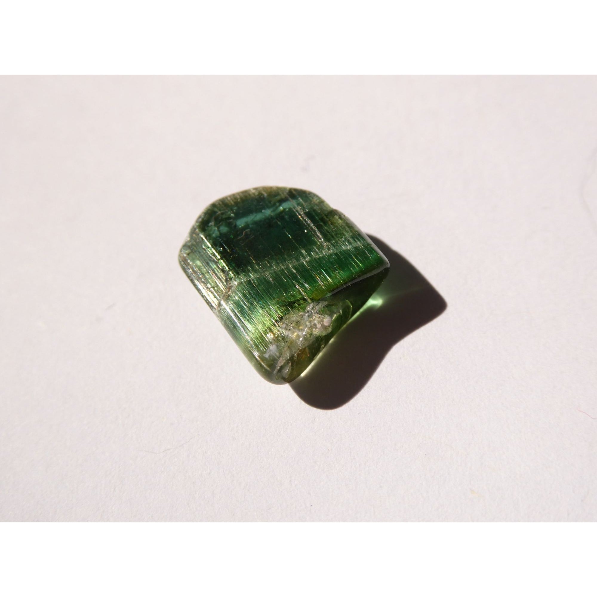 Natural Green Tourmaline Piece Specimen 1.4g Weight 12.99mm Max Length Freeform
