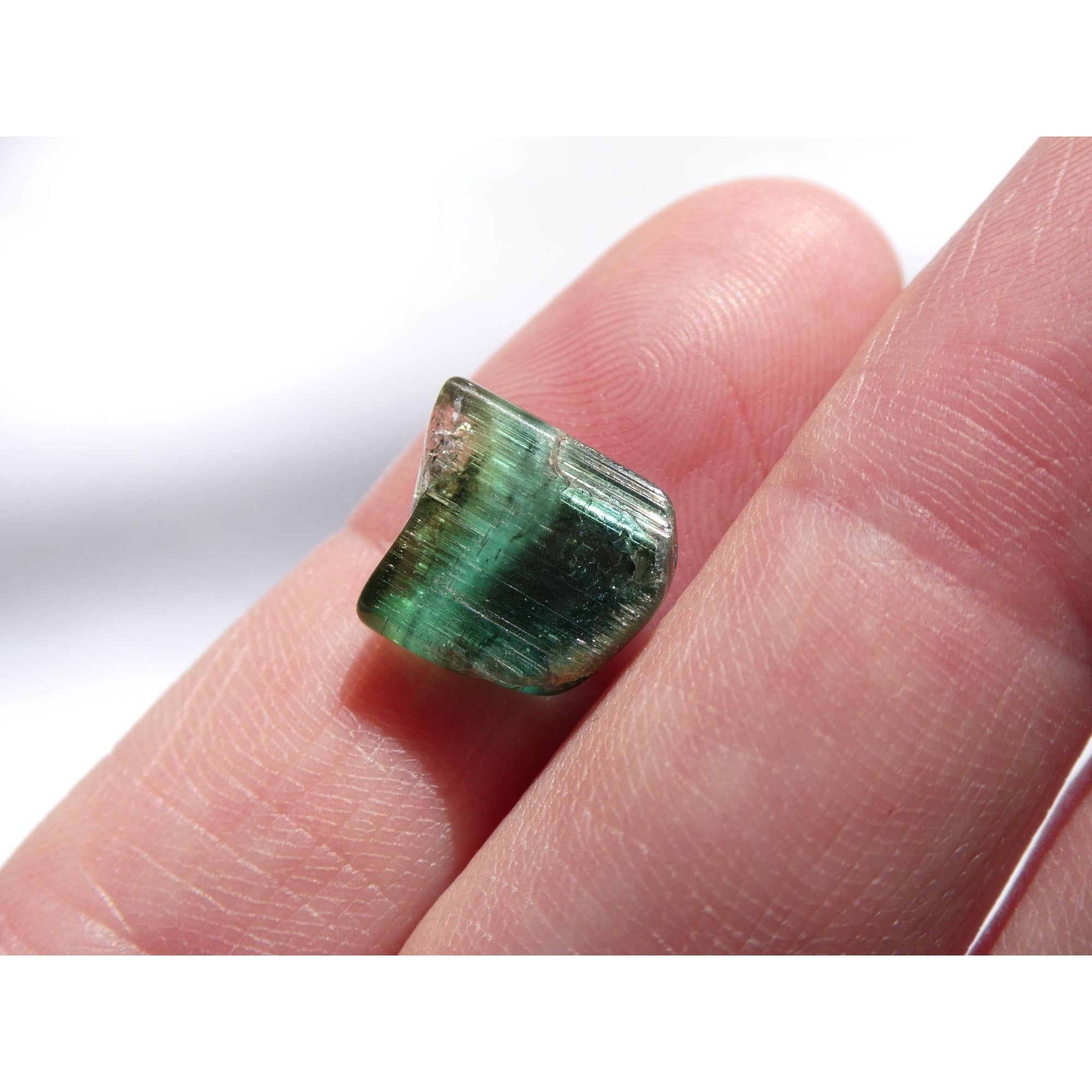Natural Green Tourmaline Piece Specimen 1.4g Weight 12.99mm Max Length Freeform
