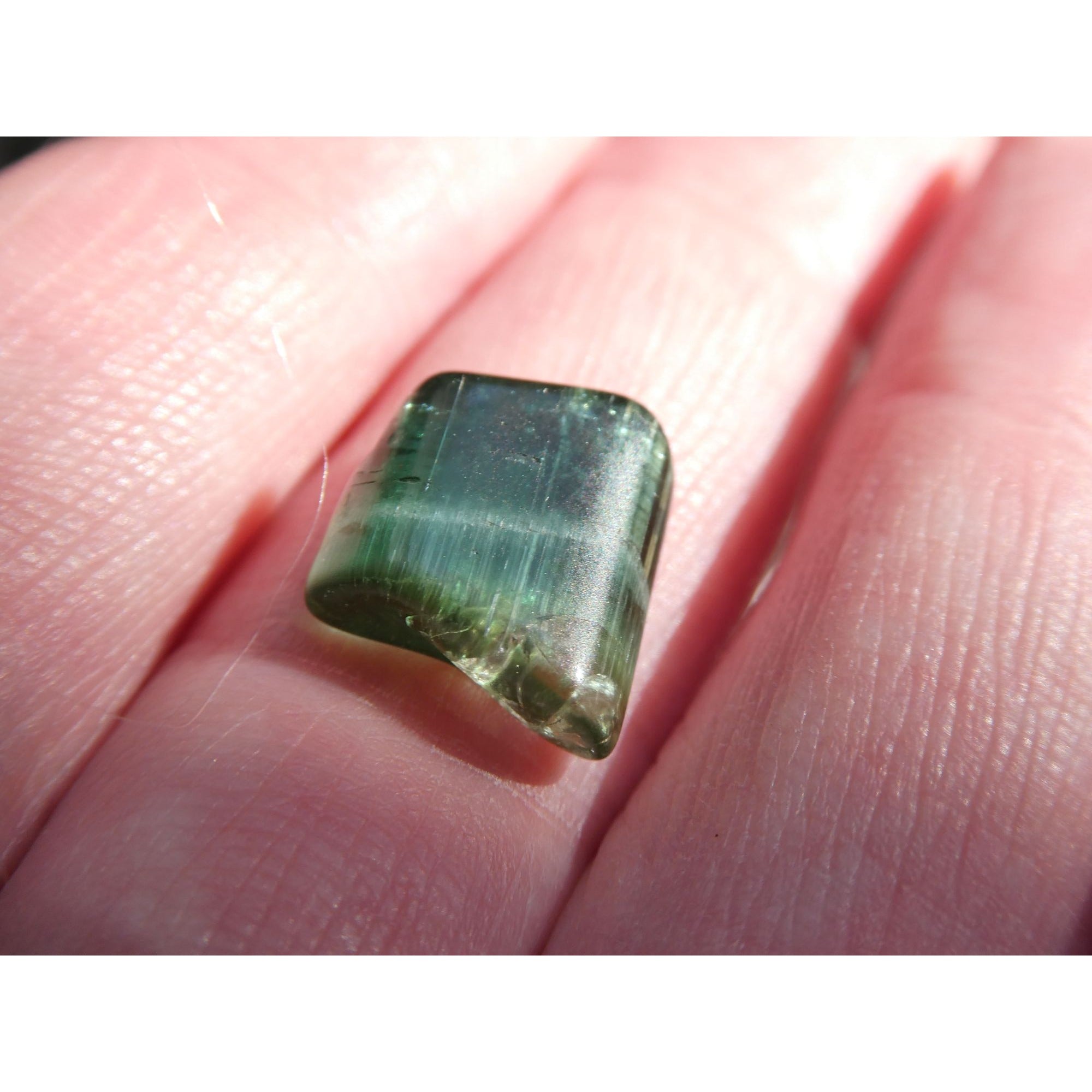 Natural Green Tourmaline Piece Specimen 1.4g Weight 12.99mm Max Length Freeform