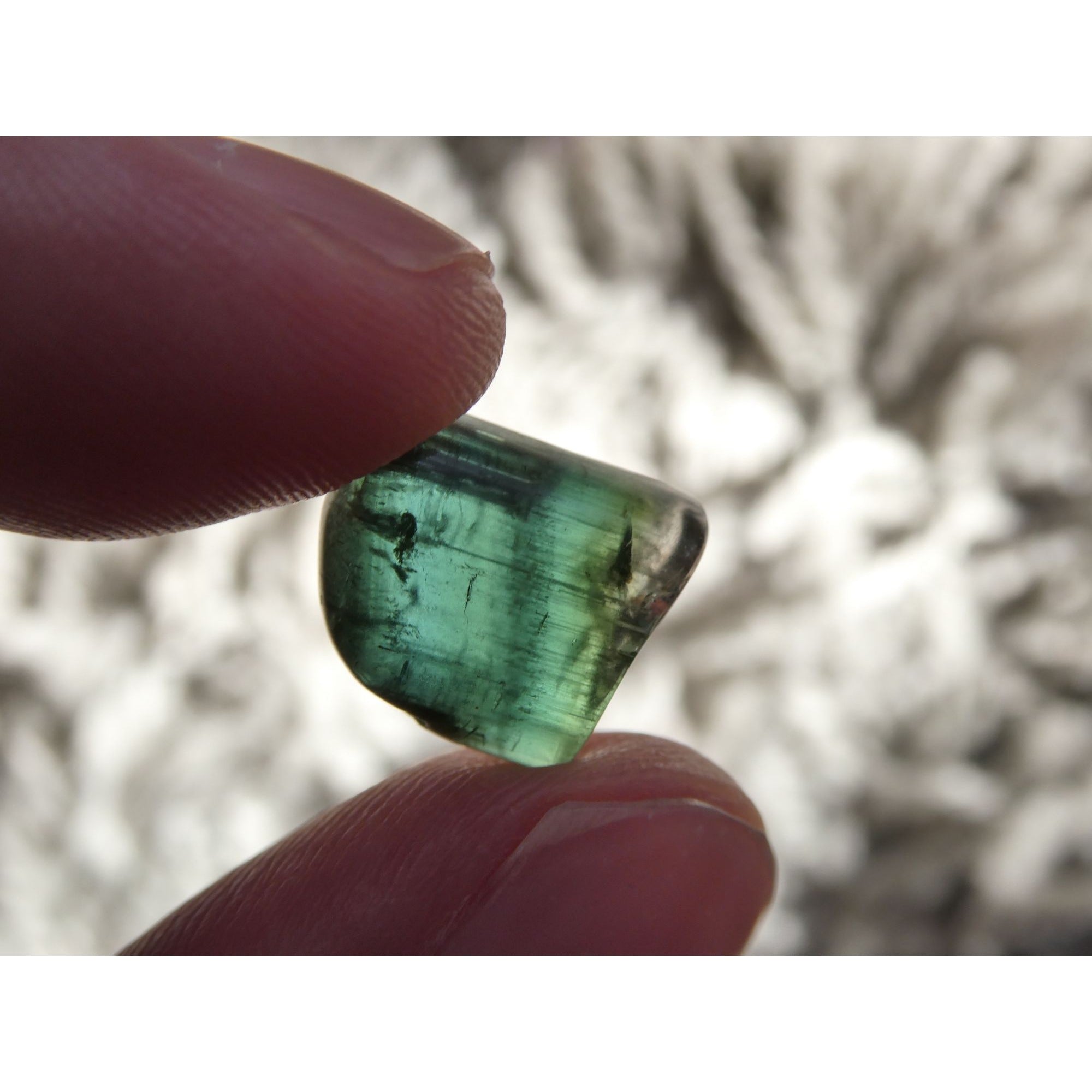 Natural Green Tourmaline Piece Specimen 1.4g Weight 12.99mm Max Length Freeform