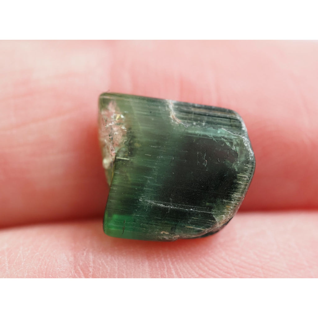 Natural Green Tourmaline Piece Specimen 1.4g Weight 12.99mm Max Length Freeform