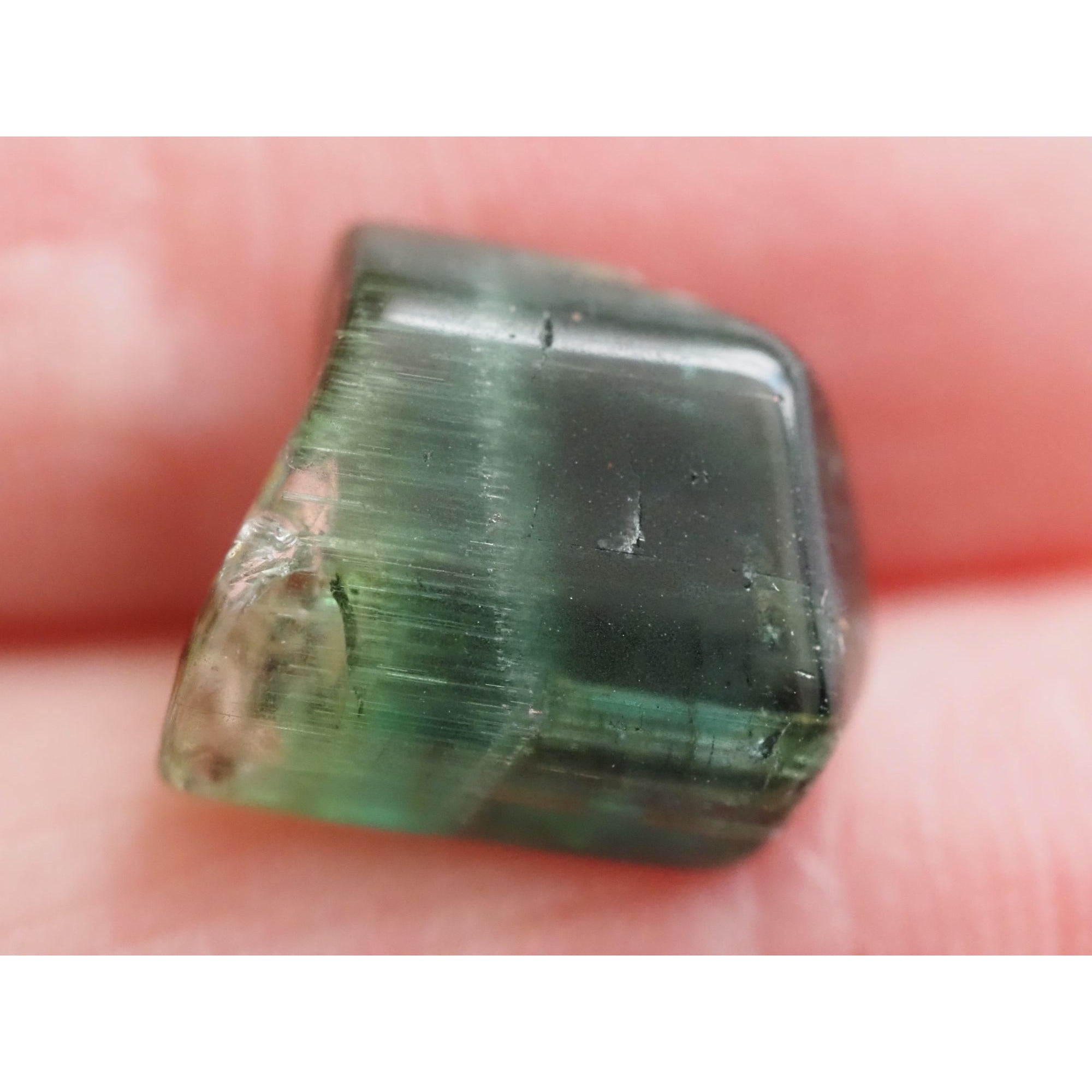 Natural Green Tourmaline Piece Specimen 1.4g Weight 12.99mm Max Length Freeform