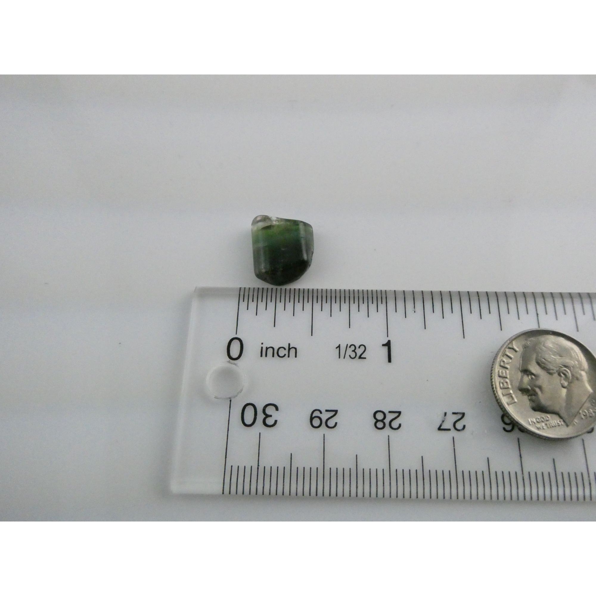 Natural Green Tourmaline Piece Specimen 1.4g Weight 12.99mm Max Length Freeform