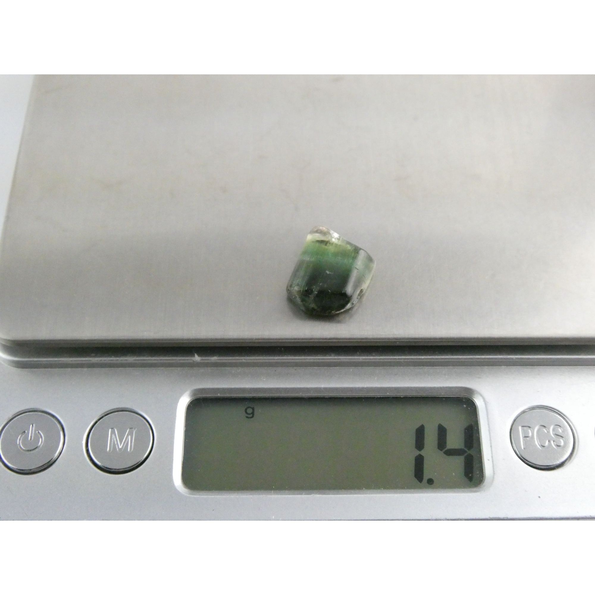 Natural Green Tourmaline Piece Specimen 1.4g Weight 12.99mm Max Length Freeform