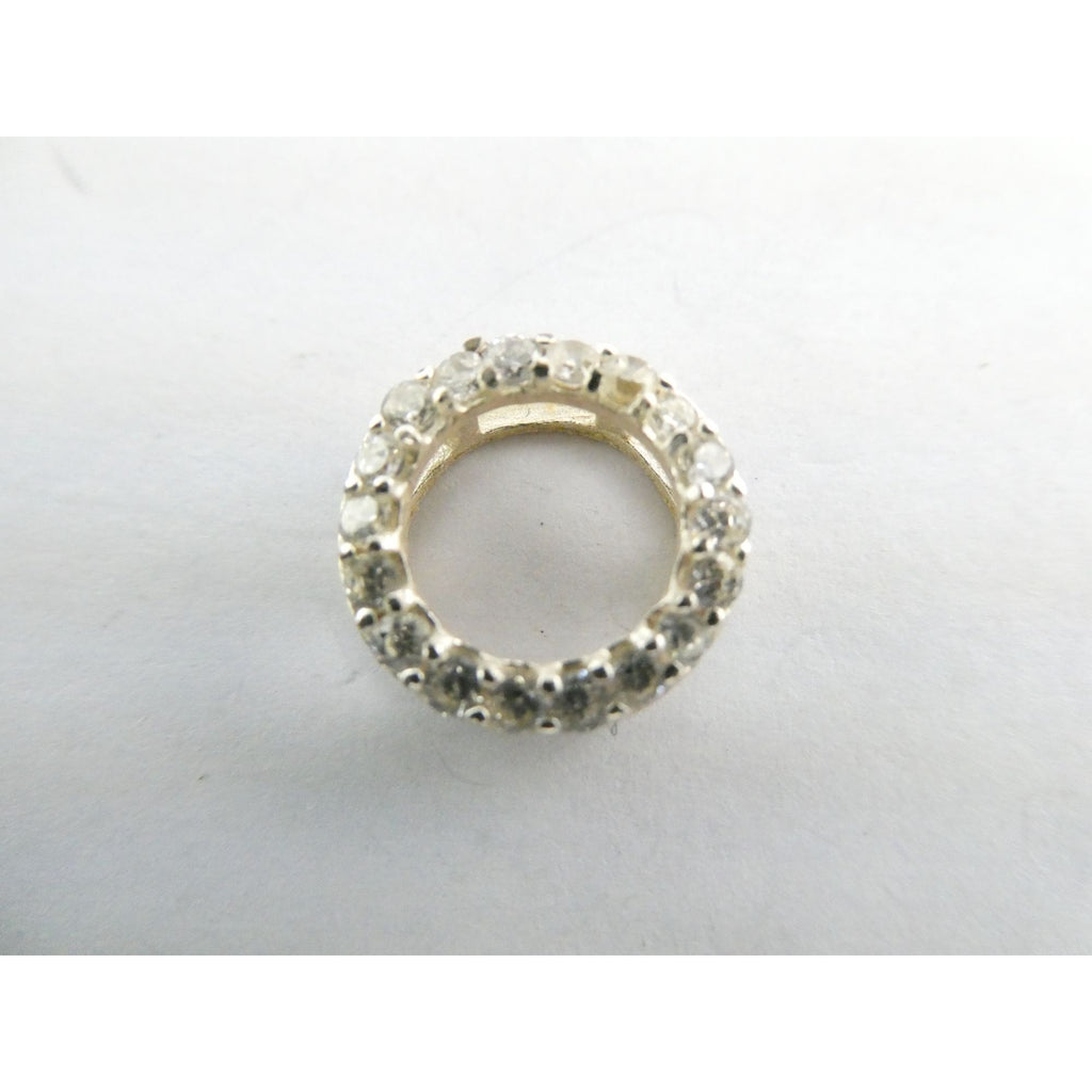 SU Sterling Silver Miniature Circle of Life Slide Pendant 14mm Diameter 1.6g 925