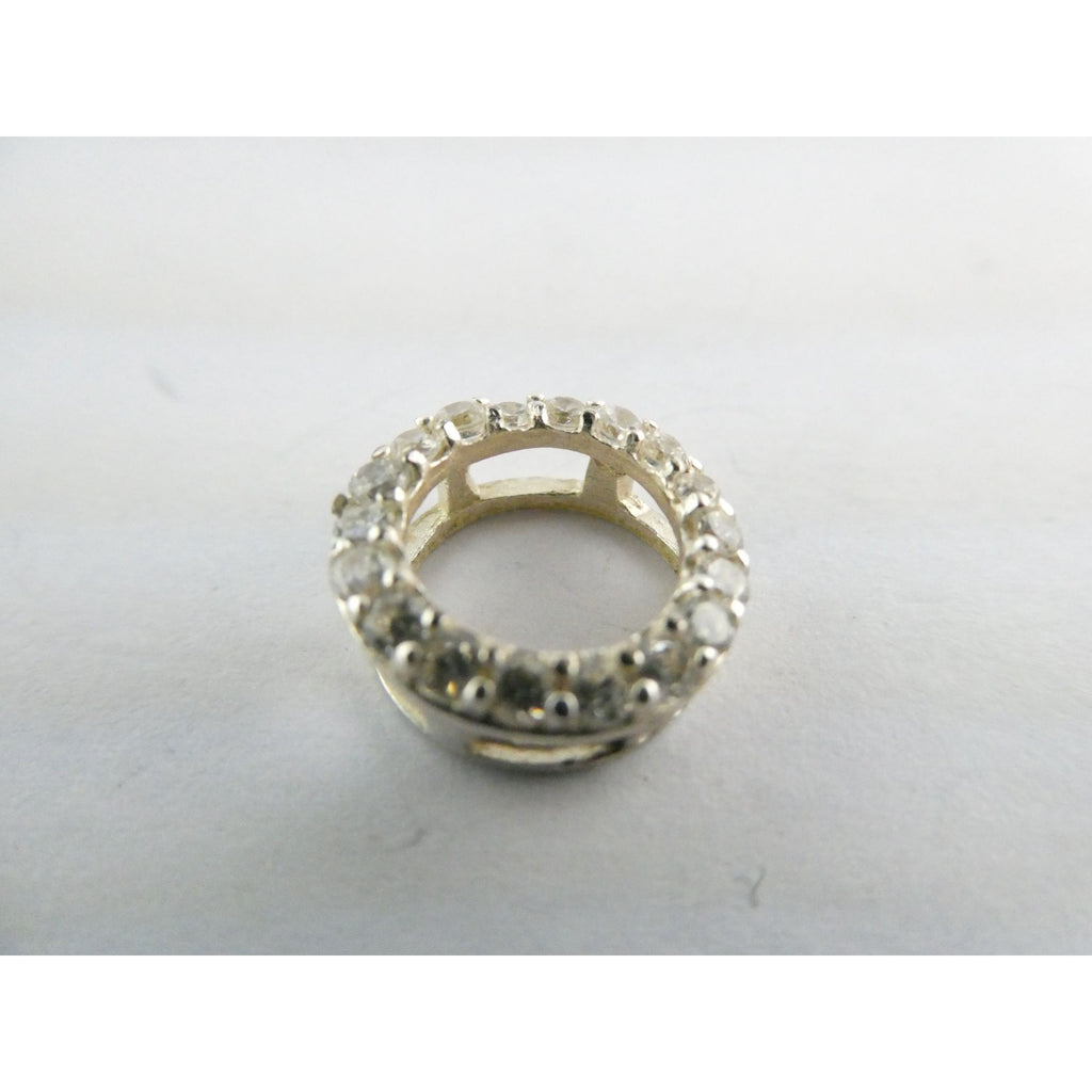 SU Sterling Silver Miniature Circle of Life Slide Pendant 14mm Diameter 1.6g 925