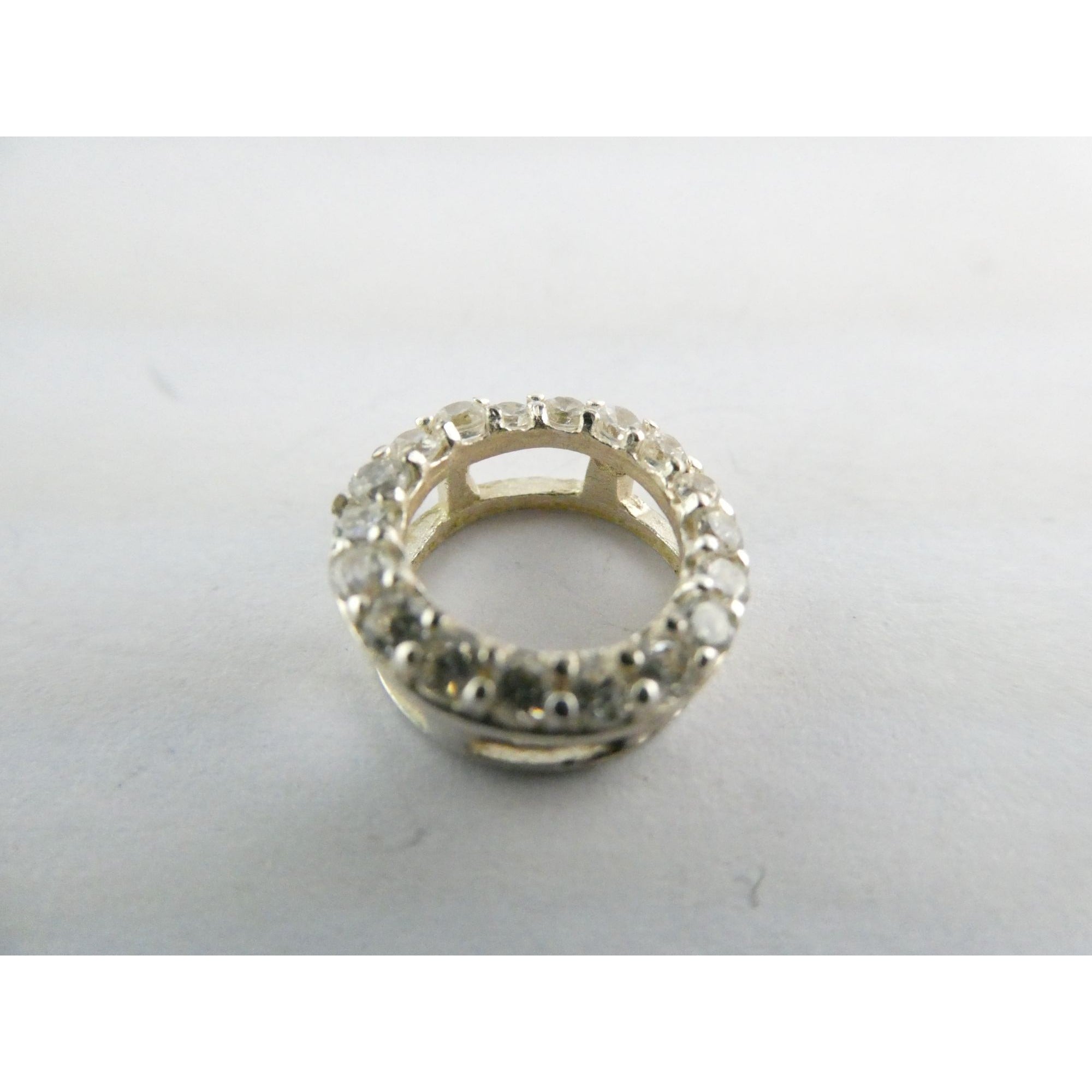 SU Sterling Silver Miniature Circle of Life Slide Pendant 14mm Diameter 1.6g 925