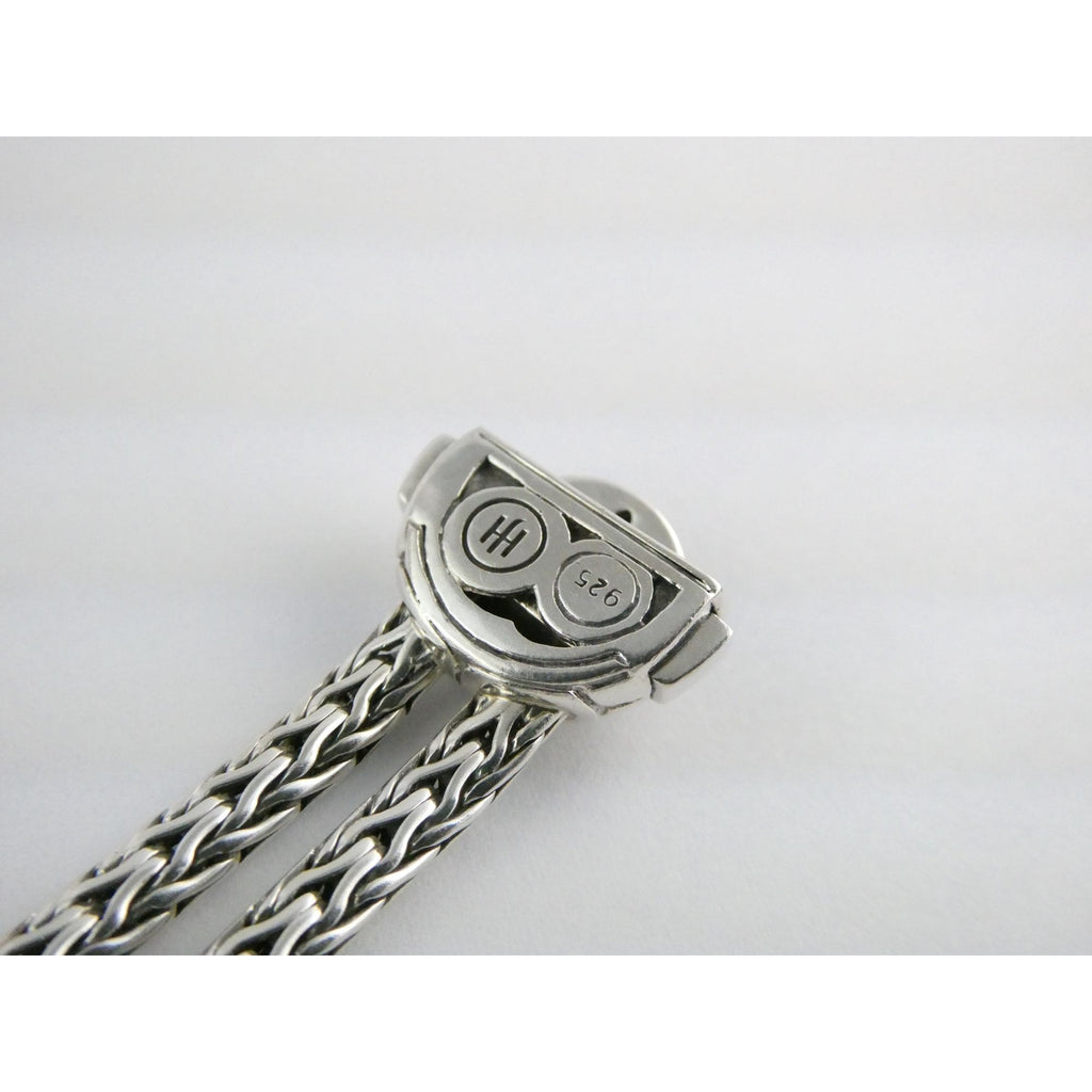 John Hardy Kali Sterling Silver Lava Fire Four Station Black Sapphire Bracelet