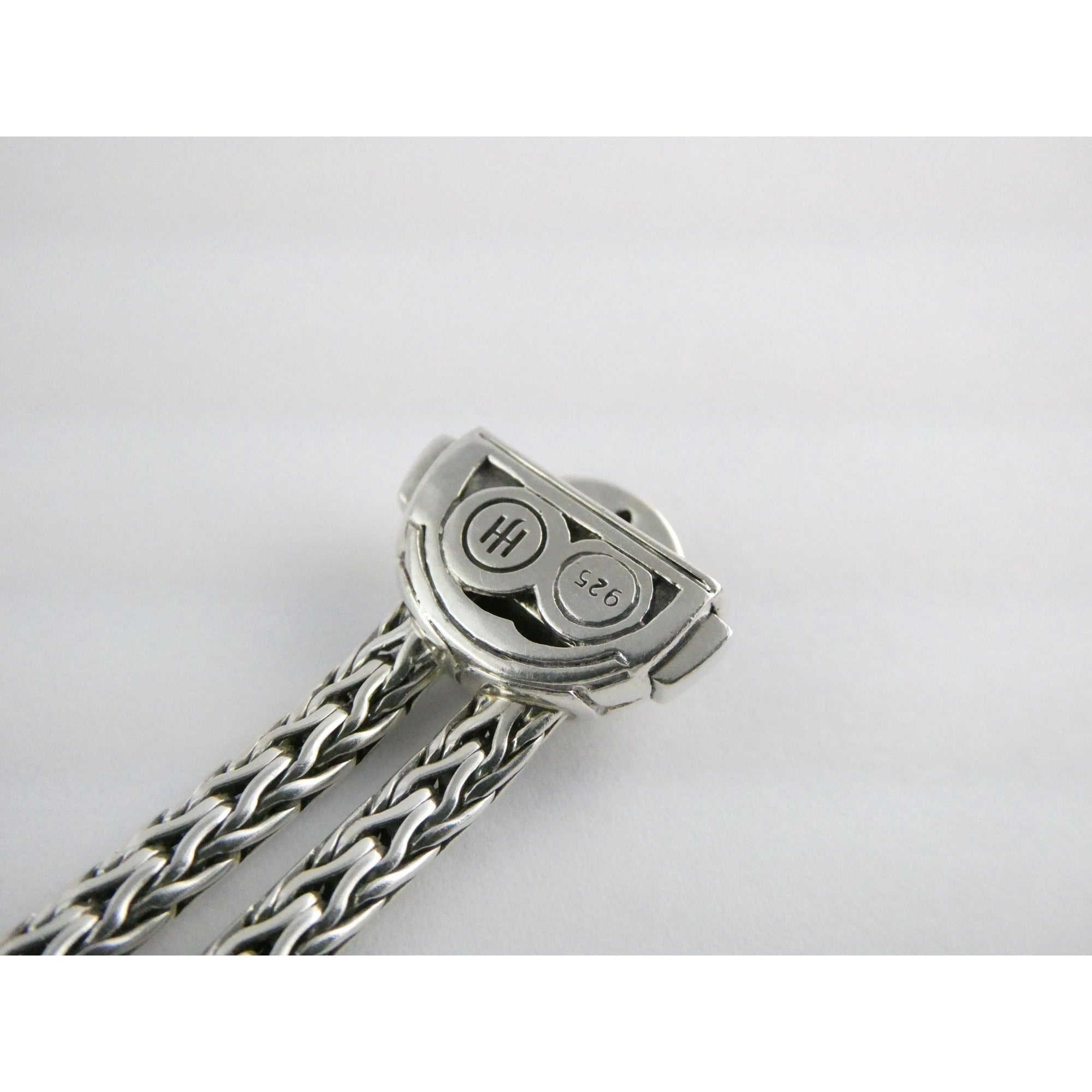 John Hardy Kali Sterling Silver Lava Fire Four Station Black Sapphire Bracelet
