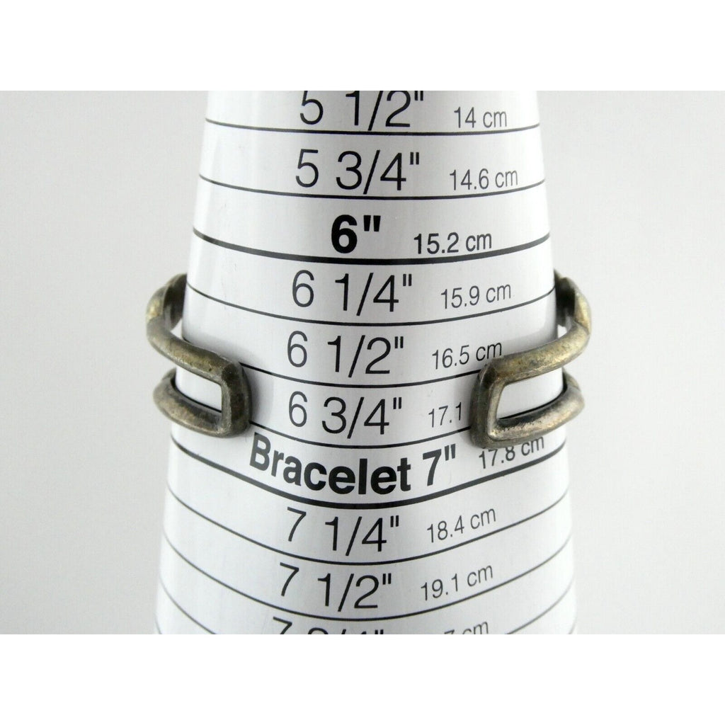 Southwestern NA Signed RLM Sterling Silver Heavy Turquoise Cuff Bracelet 6.75 In