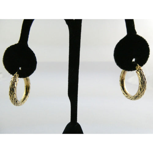 AK Atasay Kuyumculuk Gilt Sterling Silver Woven Design Hoop Earrings 5.4g 23mm