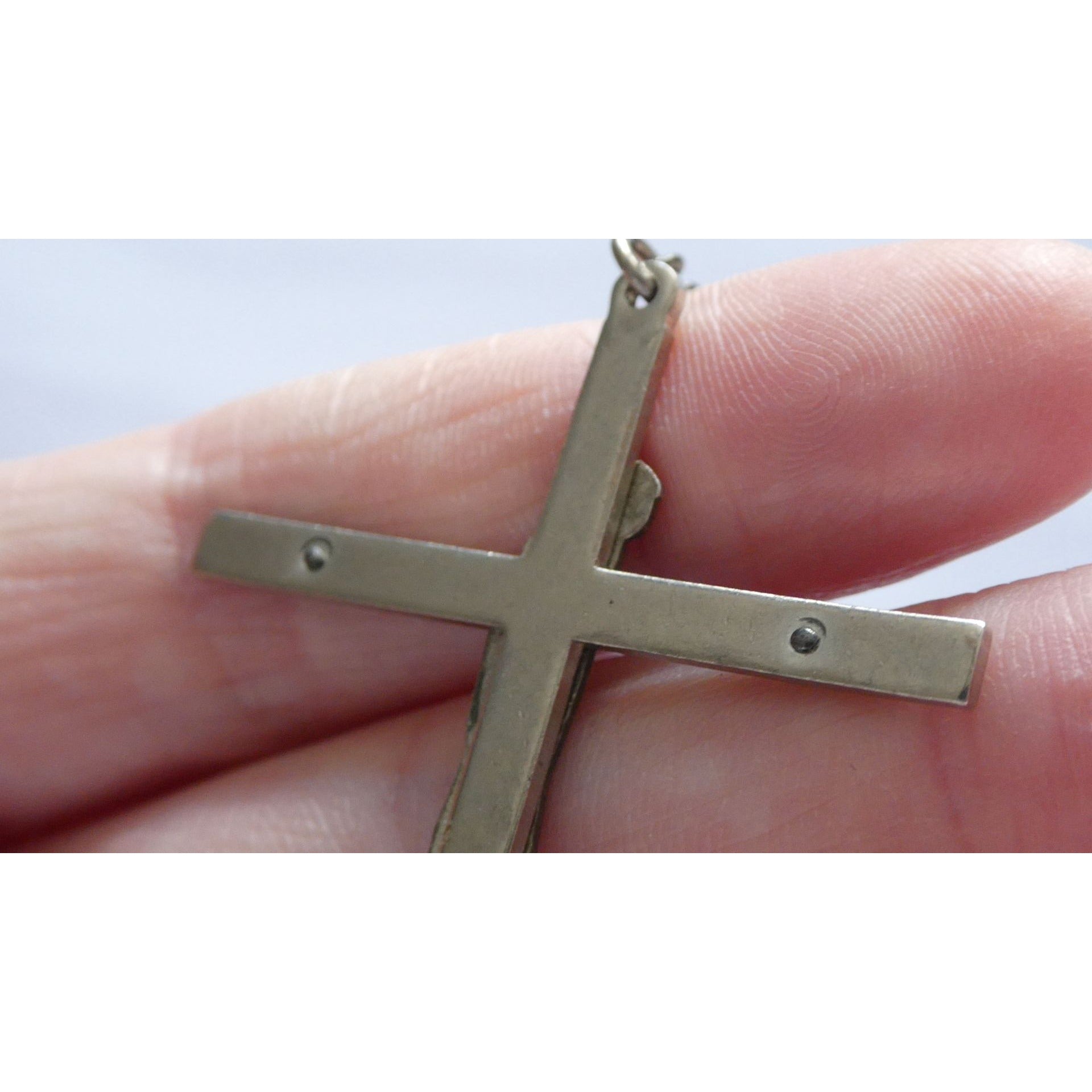 Vintage Chapel Sterling Silver Iridescent Beaded Rosary with Crucifix 42g Weight