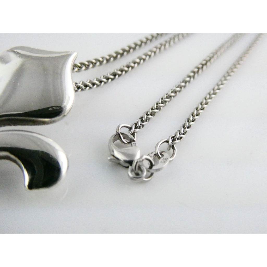 James Avery Retired Sterling Silver Fleur De Lis Pendant Necklace 13g 18 Inches