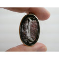 Sterling Silver Red Rutile Clear Quartz Pendant 9.5g Weight 38.48mm Length