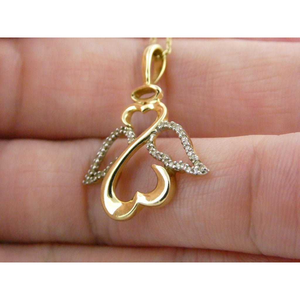 Kay Jewelers Jane Seymour 14K Gold Open Heart Natural Diamond Pendant Necklace