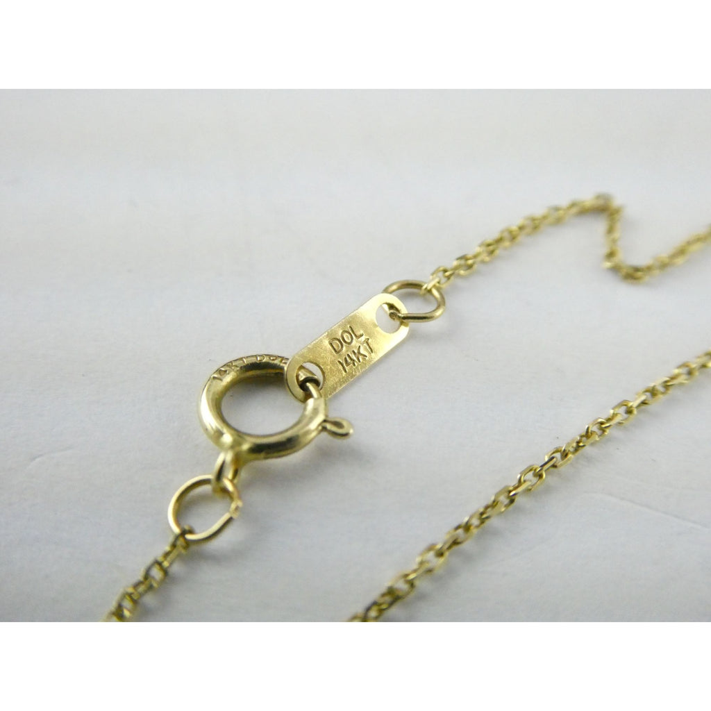 Kay Jewelers Jane Seymour 14K Gold Open Heart Natural Diamond Pendant Necklace