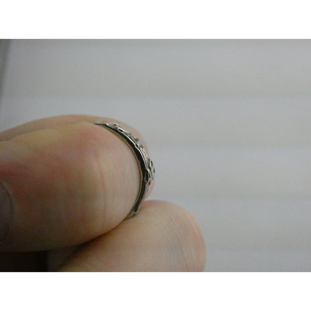 Sterling Silver Music Notes Band Ring 925 Size 6.25 Weighs 3.5 Grams