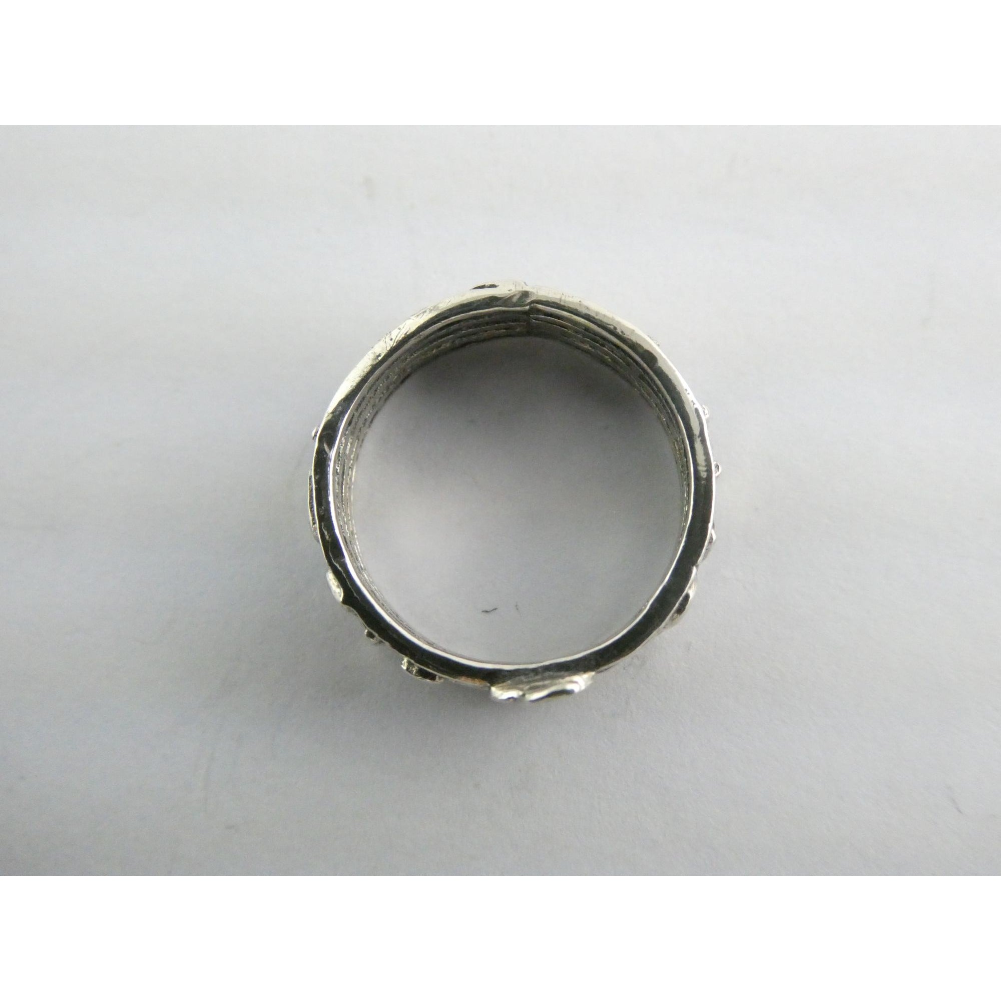 Sterling Silver Music Notes Band Ring 925 Size 6.25 Weighs 3.5 Grams