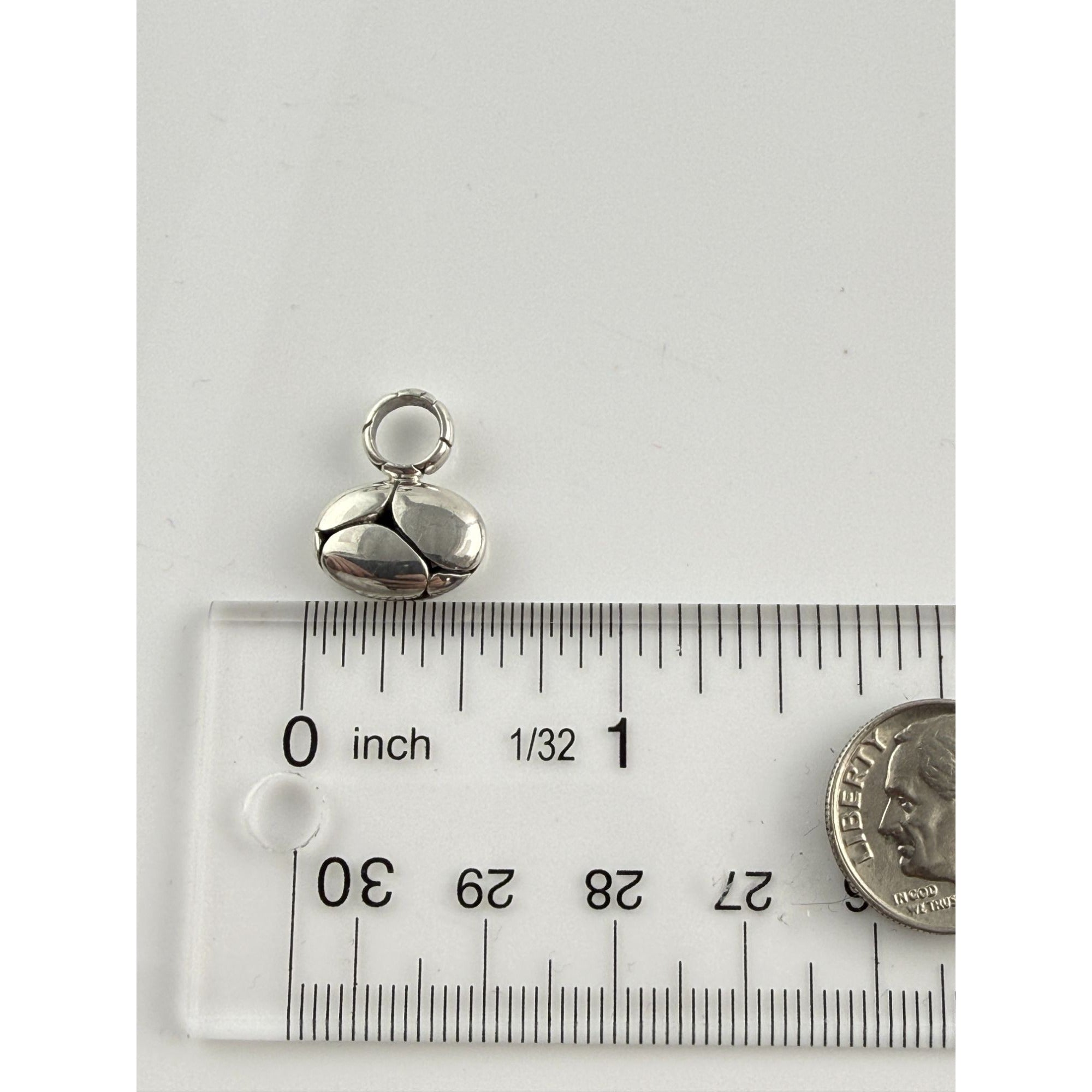 John Hardy Sterling Silver Pebble Kali Small Pendant 17mm Length 2.4g Weight 925