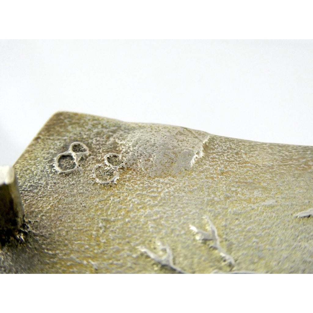 Sand Cast Sterling Silver Handmade Artisan Southwestern Spider Web Belt Buckle