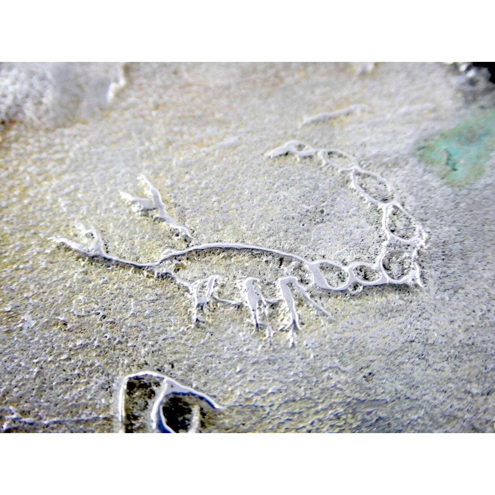 Sand Cast Sterling Silver Handmade Artisan Southwestern Spider Web Belt Buckle