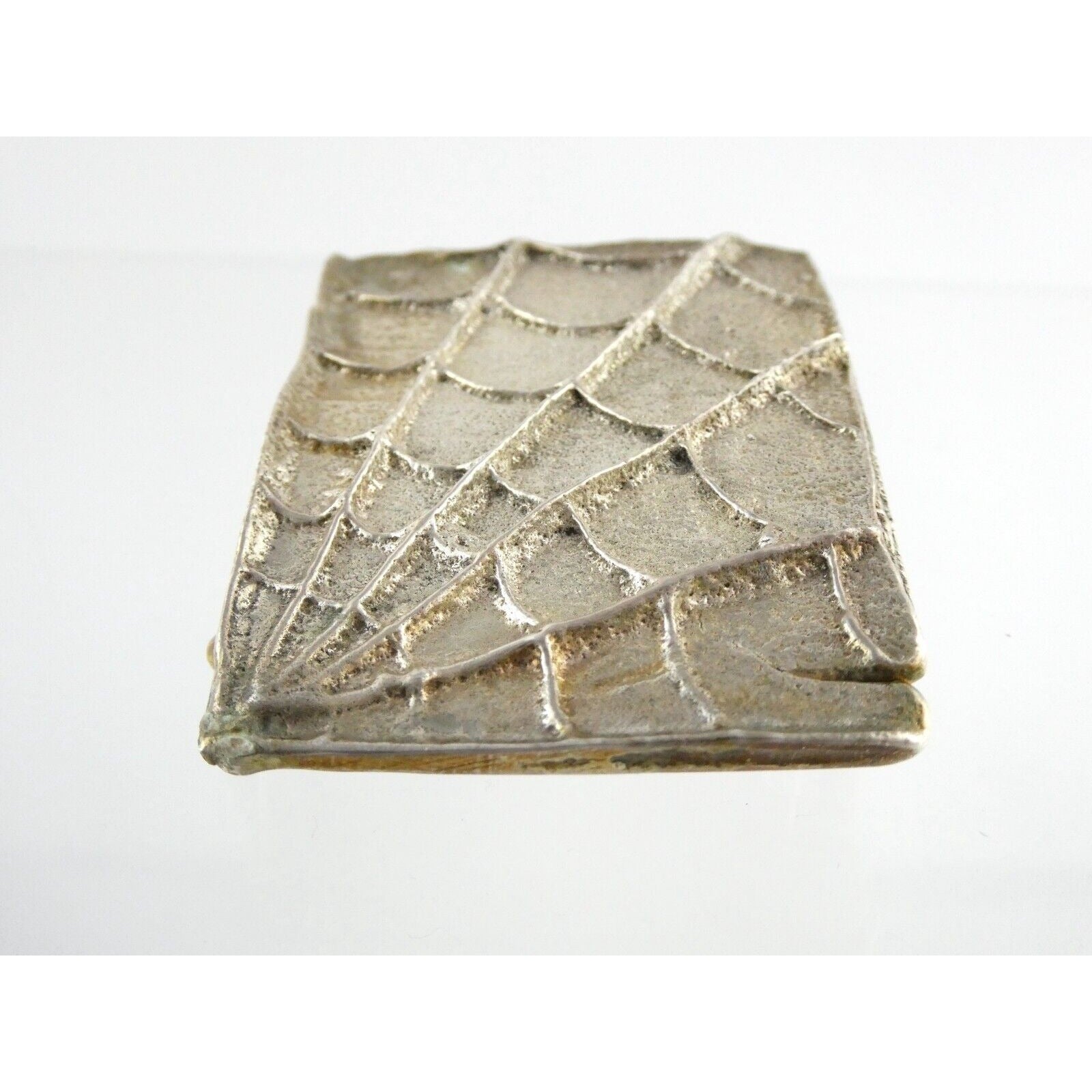 Sand Cast Sterling Silver Handmade Artisan Southwestern Spider Web Belt Buckle