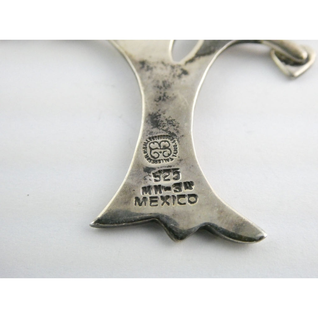 Vintage Los Ballesteros Sterling Silver Taxco Mexico Loving Giving Tree Brooch