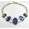 Stephen Dweck One of a Kind Sterling Silver Opal Necklace 9893 30 17.5 Inch 925