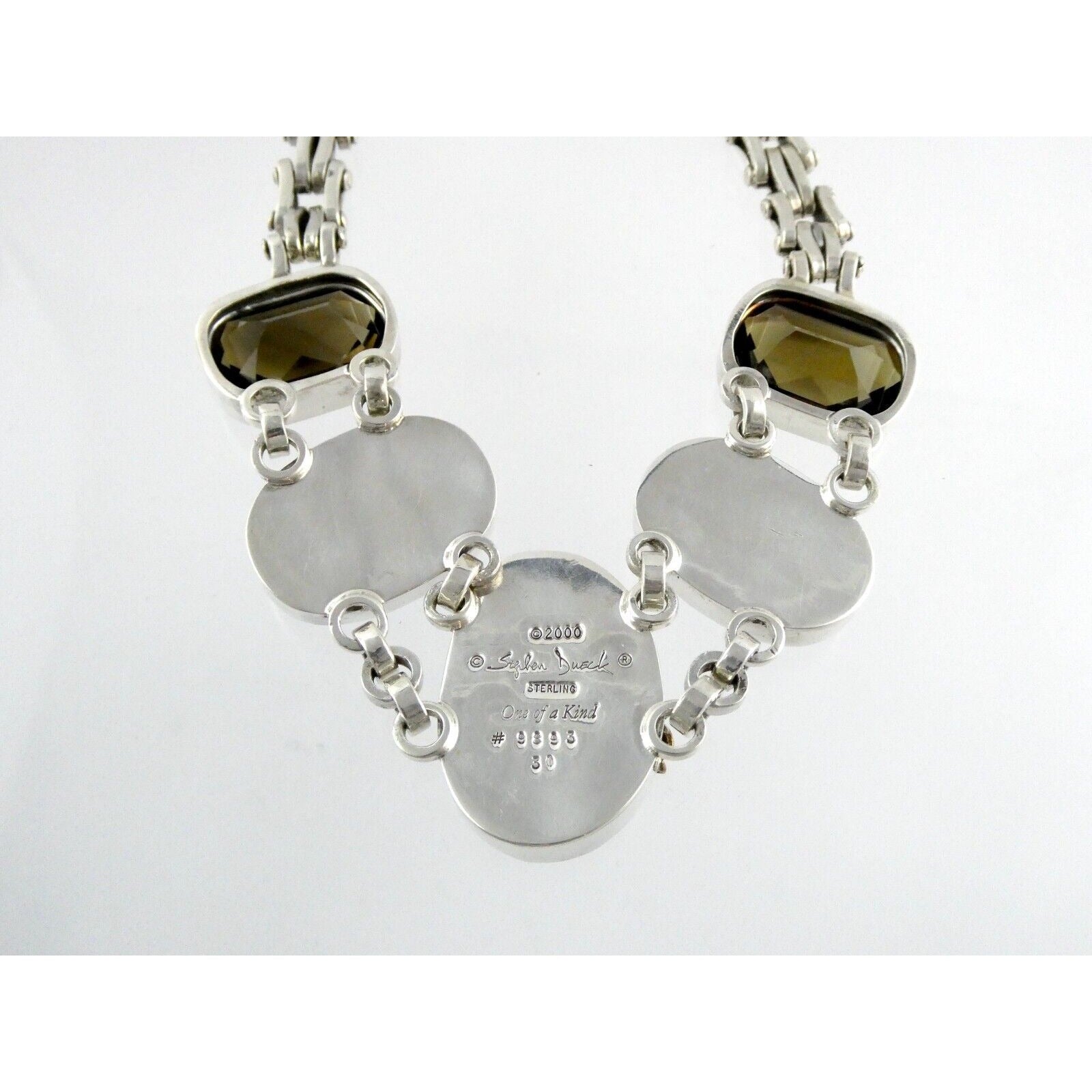 Stephen Dweck One of a Kind Sterling Silver Opal Necklace 9893 30 17.5 Inch 925