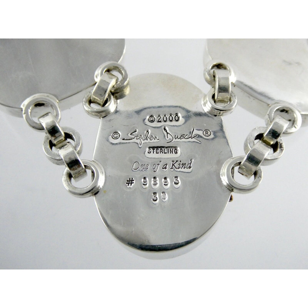 Stephen Dweck One of a Kind Sterling Silver Opal Necklace 9893 30 17.5 Inch 925