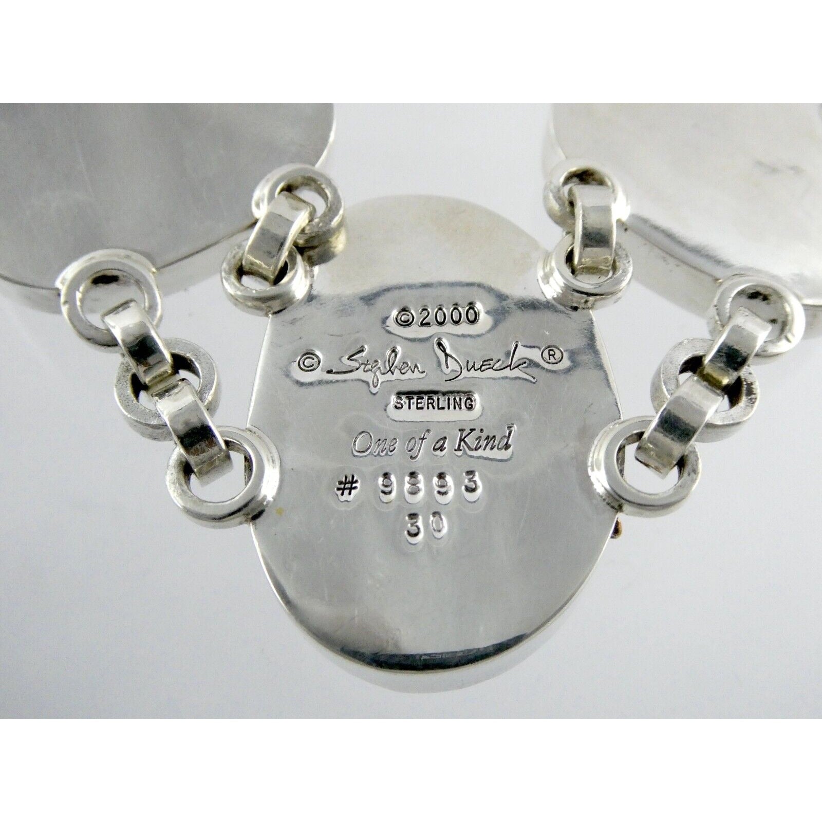 Stephen Dweck One of a Kind Sterling Silver Opal Necklace 9893 30 17.5 Inch 925