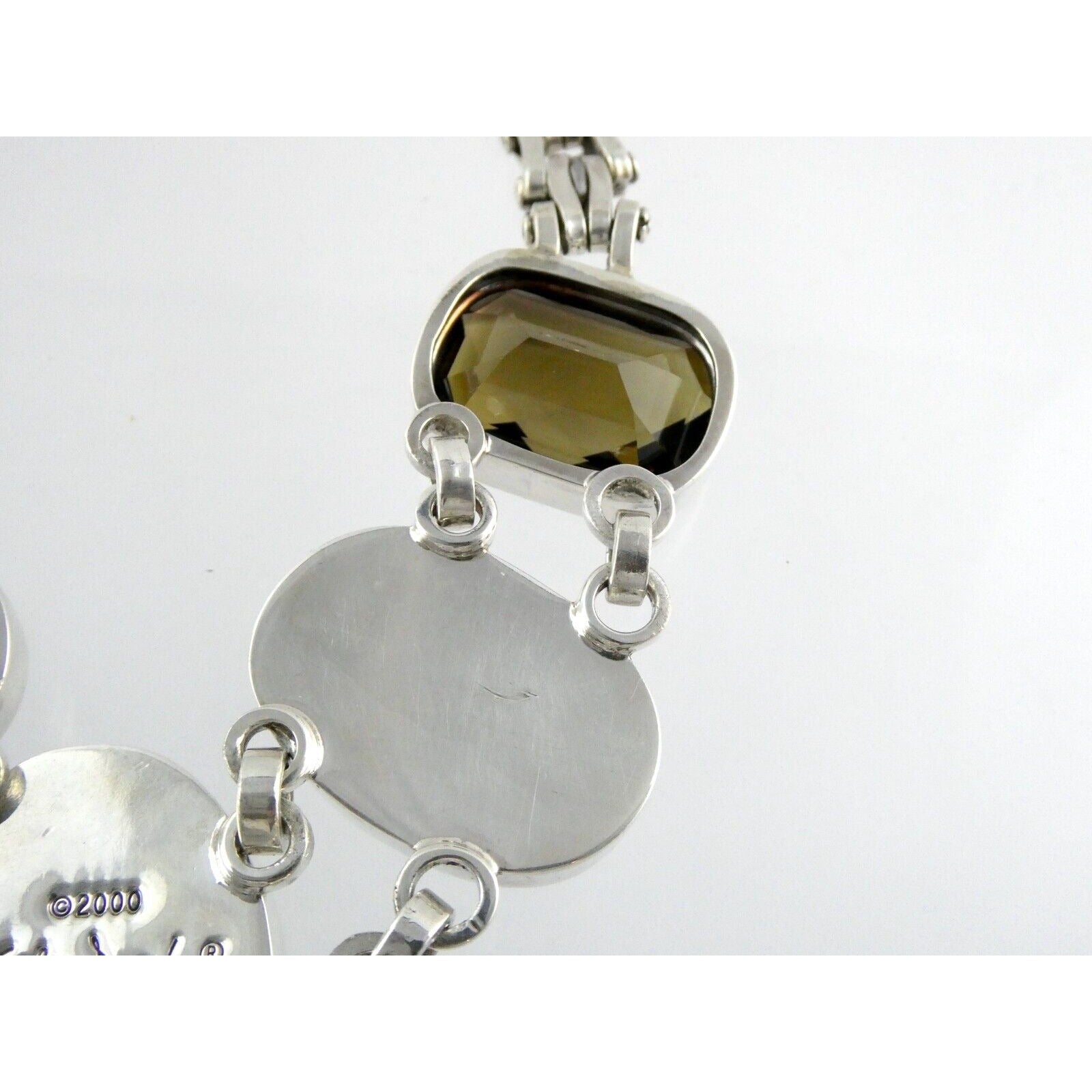 Stephen Dweck One of a Kind Sterling Silver Opal Necklace 9893 30 17.5 Inch 925