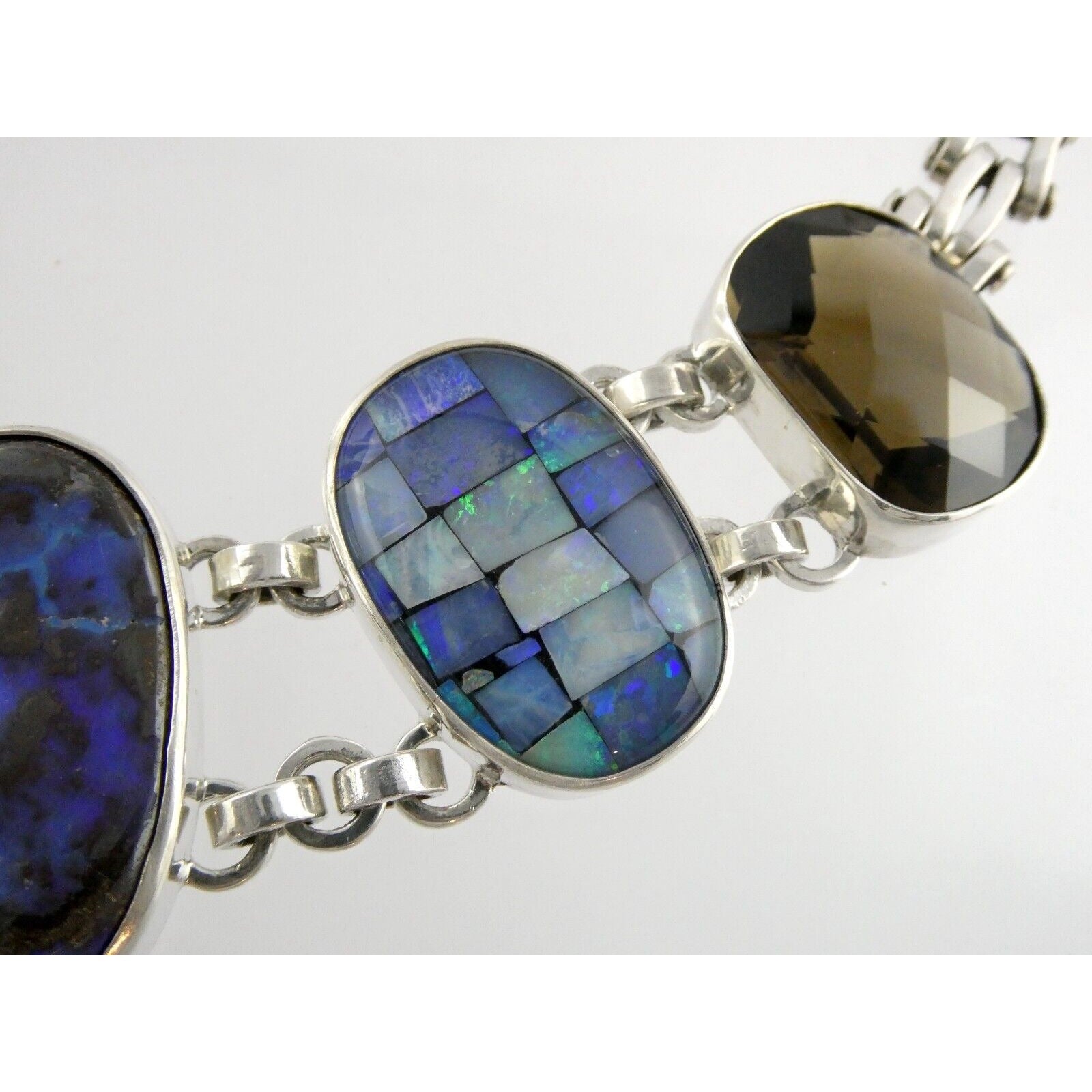 Stephen Dweck One of a Kind Sterling Silver Opal Necklace 9893 30 17.5 Inch 925