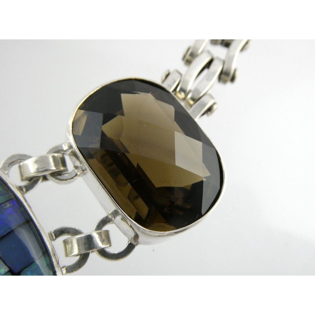 Stephen Dweck One of a Kind Sterling Silver Opal Necklace 9893 30 17.5 Inch 925