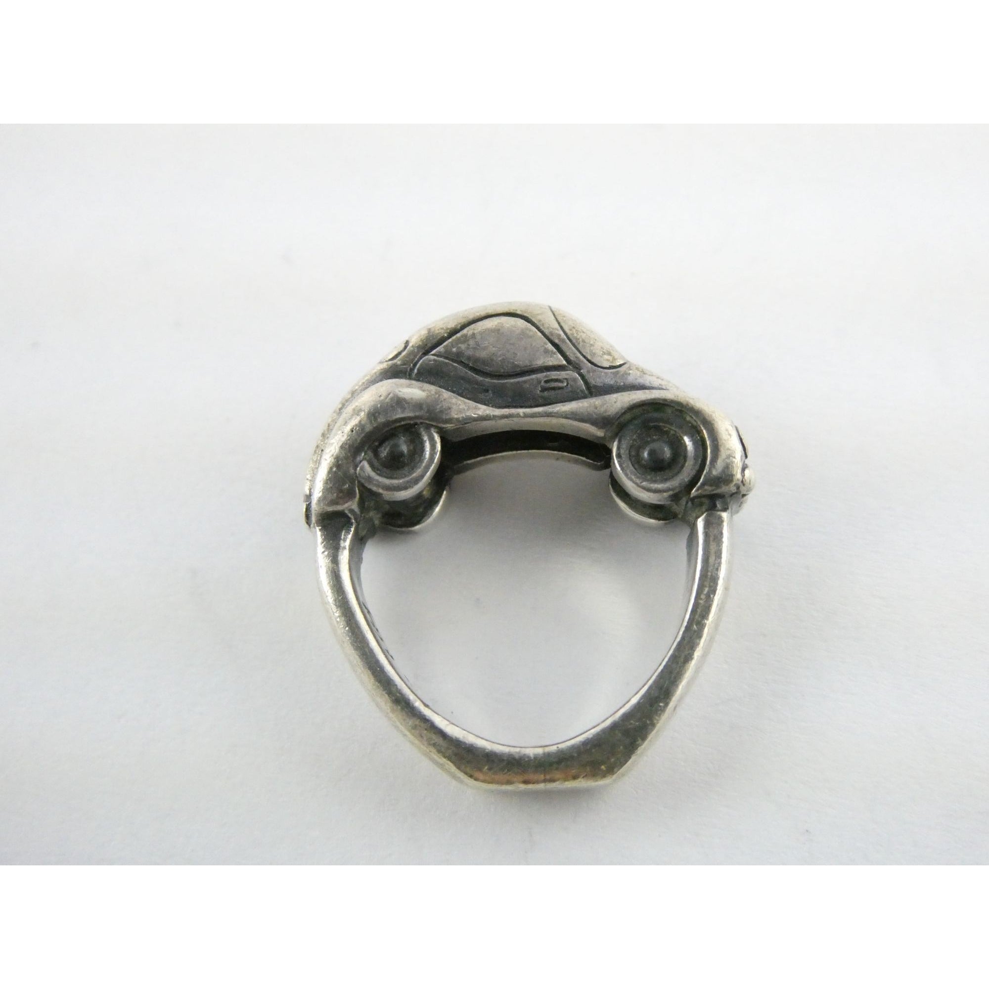 Vintage James Yesberger Volkswagen Beetle Sterling Silver Ring Size 4 12.5g