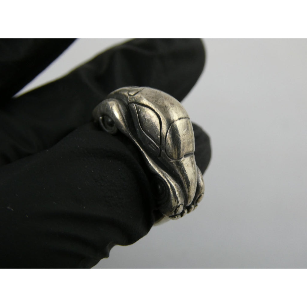 Vintage James Yesberger Volkswagen Beetle Sterling Silver Ring Size 4 12.5g
