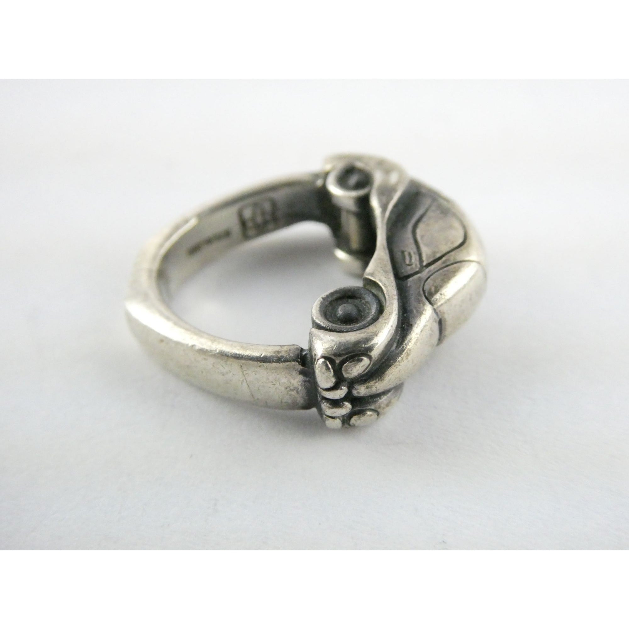 Vintage James Yesberger Volkswagen Beetle Sterling Silver Ring Size 4 12.5g