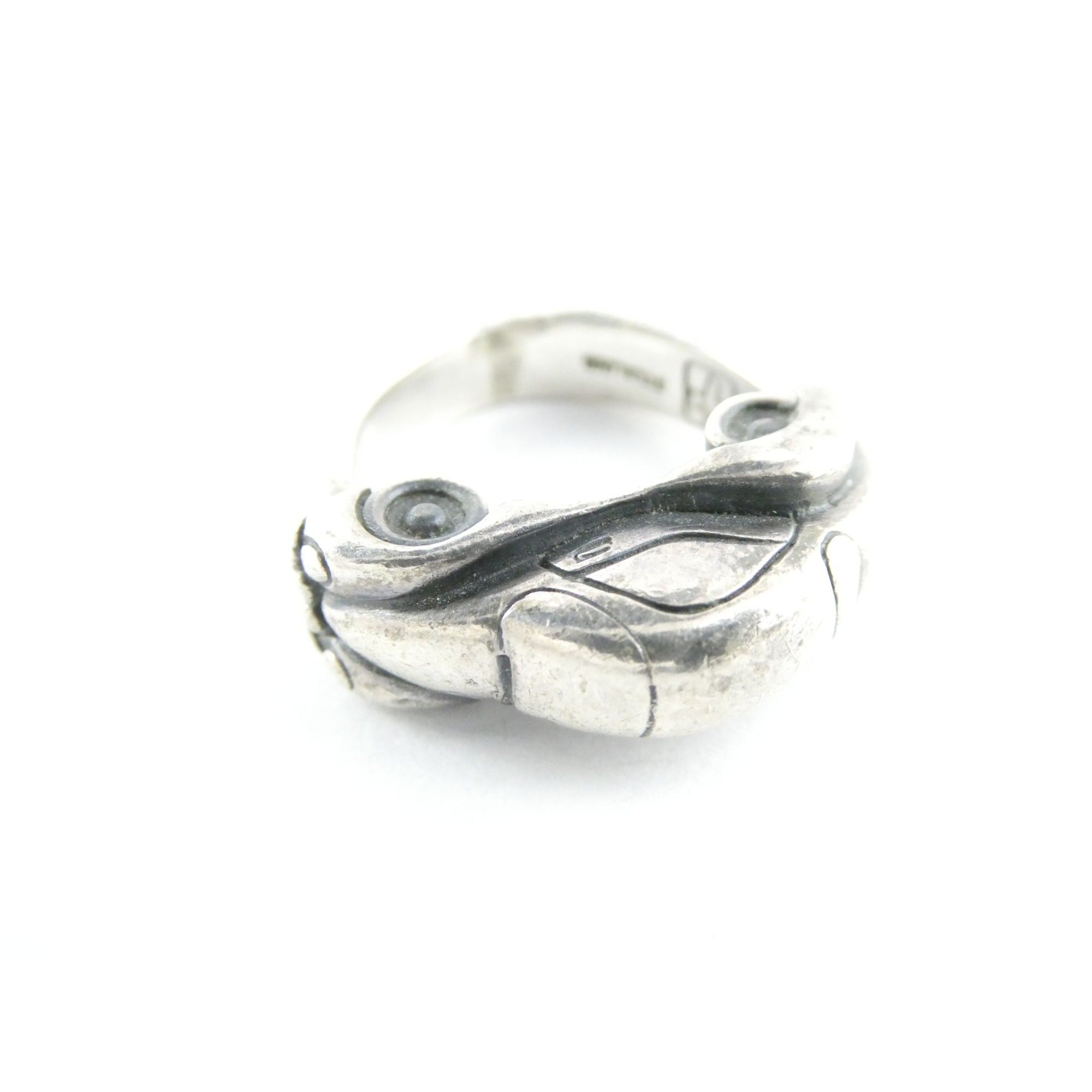 Vintage James Yesberger Volkswagen Beetle Sterling Silver Ring Size 4 12.5g