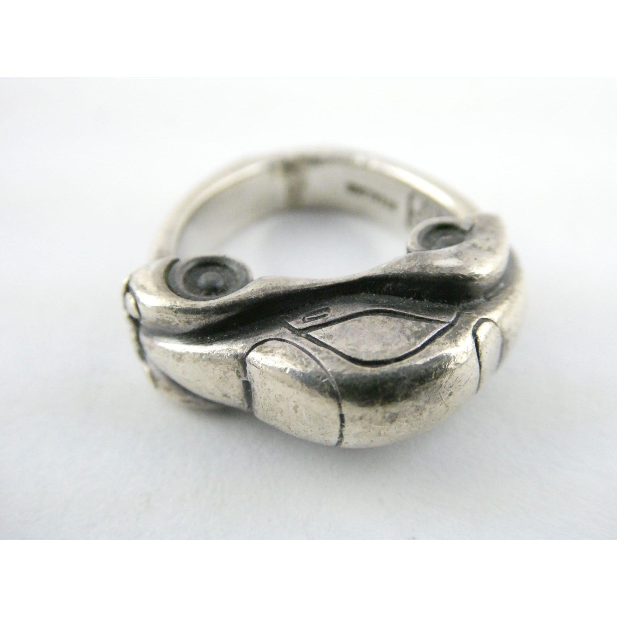 Vintage James Yesberger Volkswagen Beetle Sterling Silver Ring Size 4 12.5g