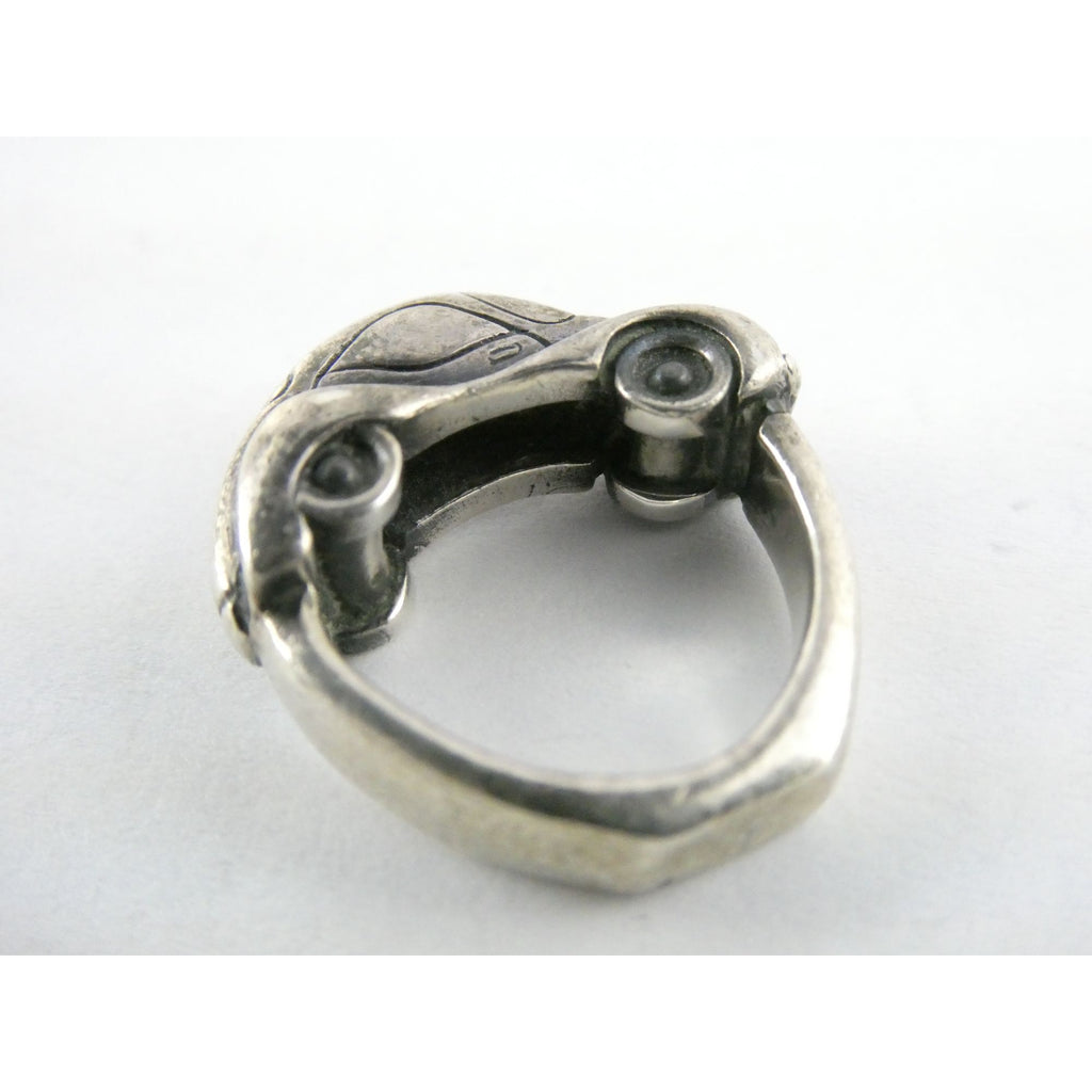 Vintage James Yesberger Volkswagen Beetle Sterling Silver Ring Size 4 12.5g