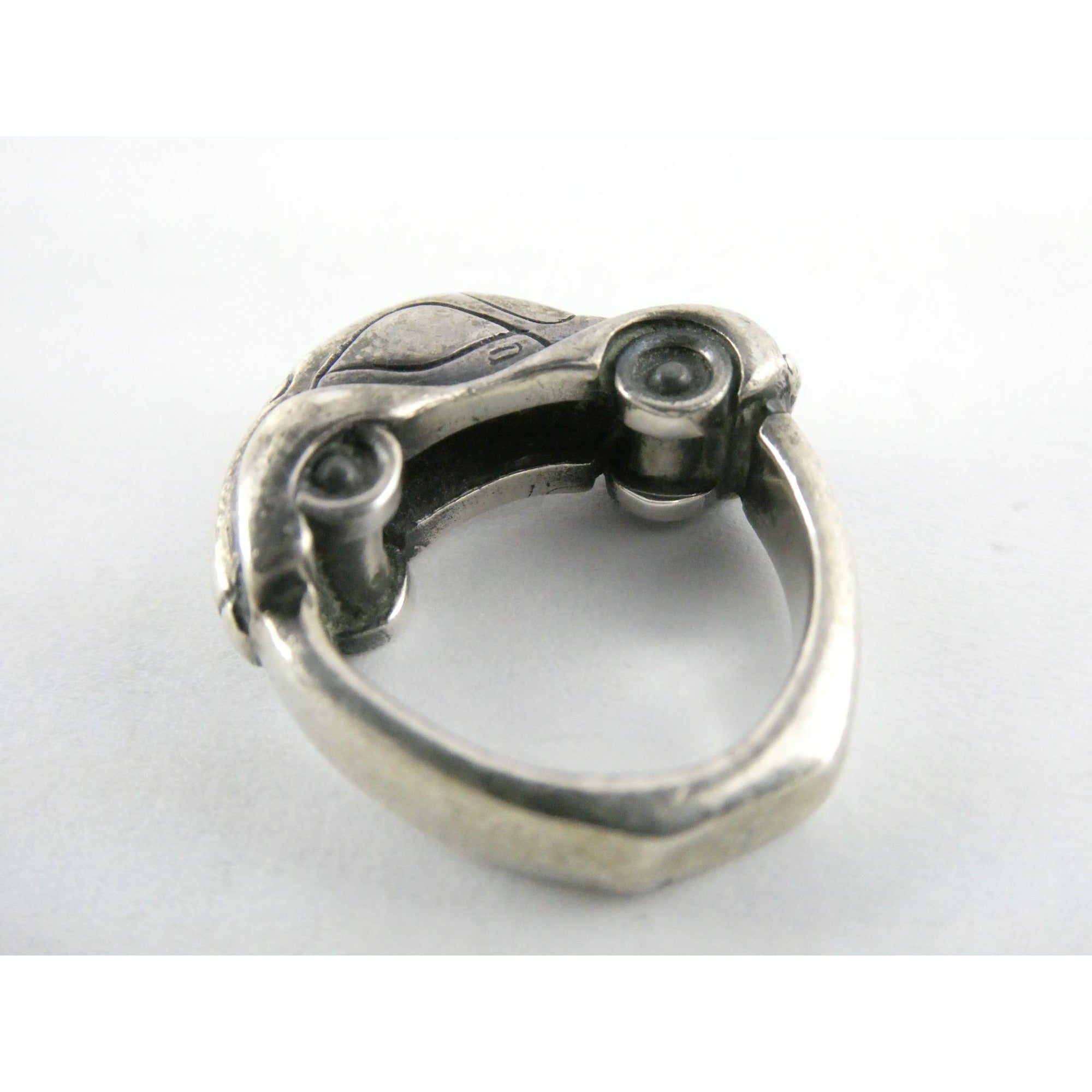 Vintage James Yesberger Volkswagen Beetle Sterling Silver Ring Size 4 12.5g