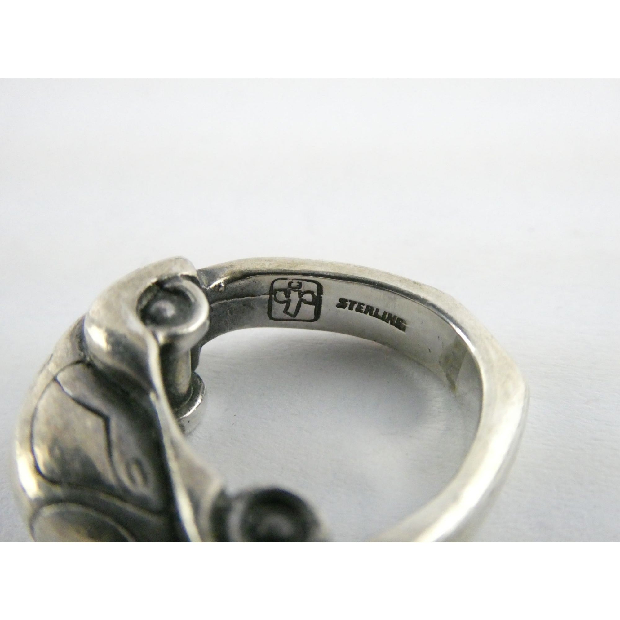 Vintage James Yesberger Volkswagen Beetle Sterling Silver Ring Size 4 12.5g