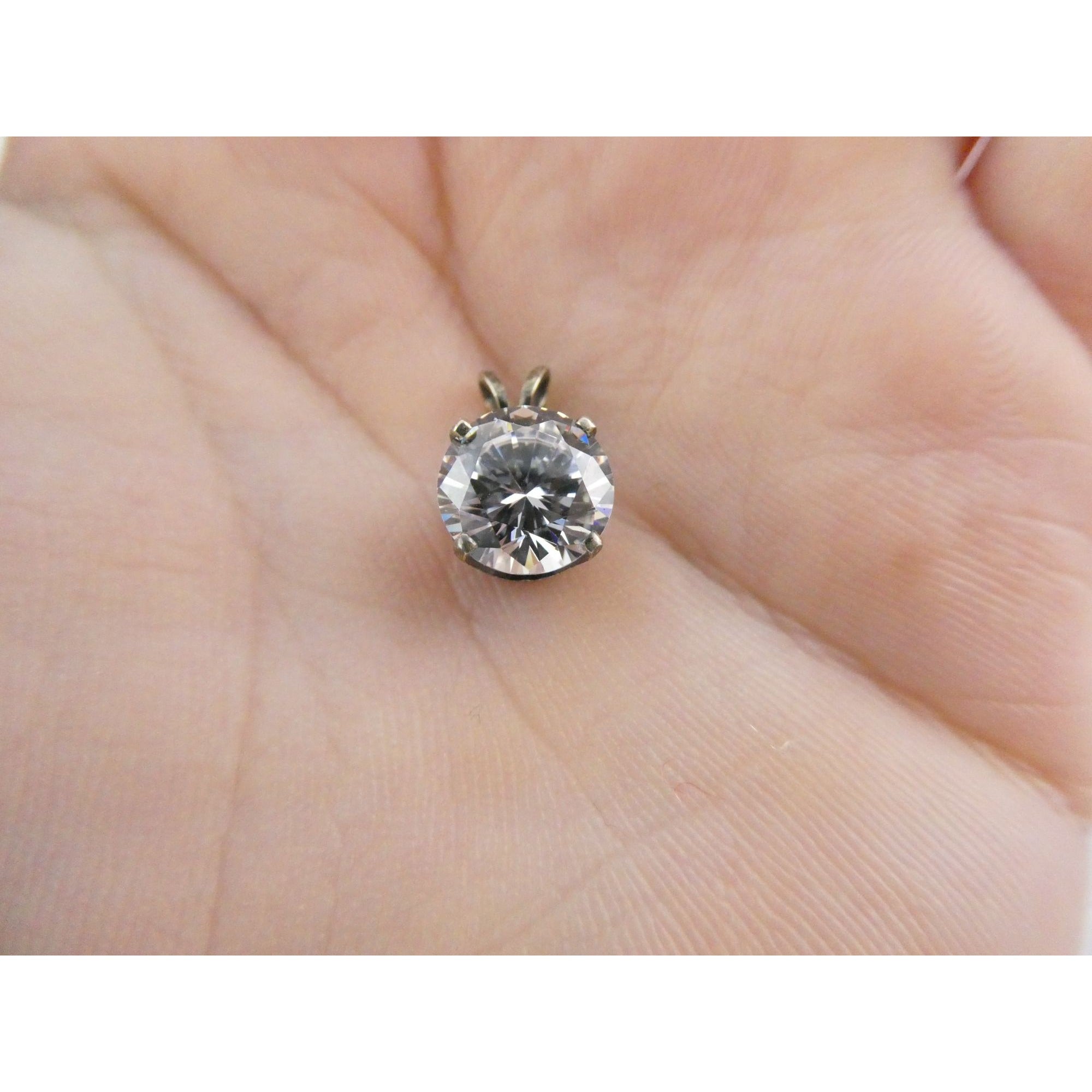 DQCZ Sterling Silver Round Pendant 1.4g Weight 11.88mm Total Length