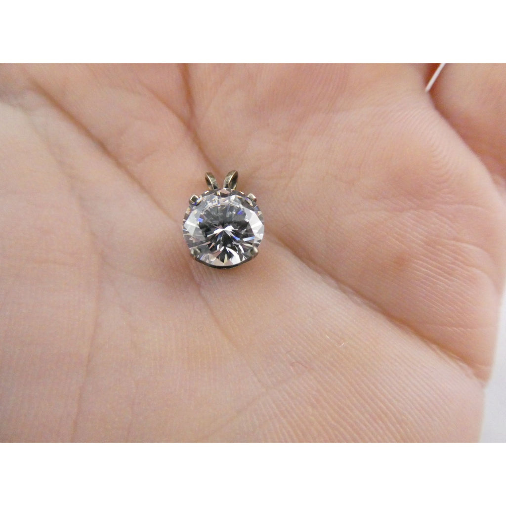 DQCZ Sterling Silver Round Pendant 1.4g Weight 11.88mm Total Length