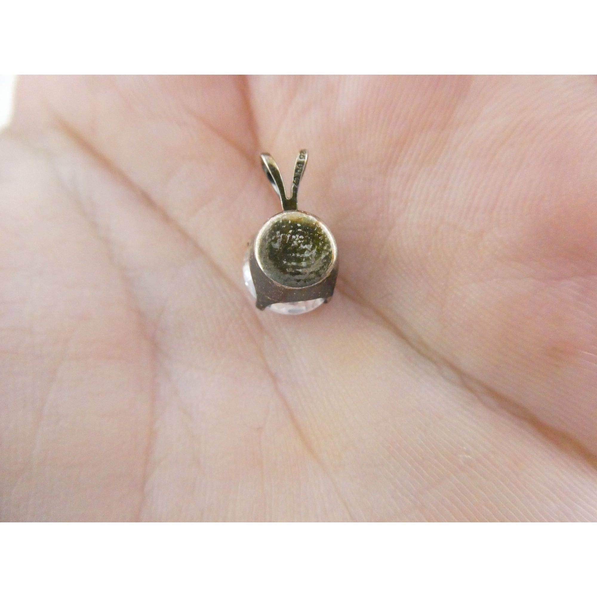 DQCZ Sterling Silver Round Pendant 1.4g Weight 11.88mm Total Length