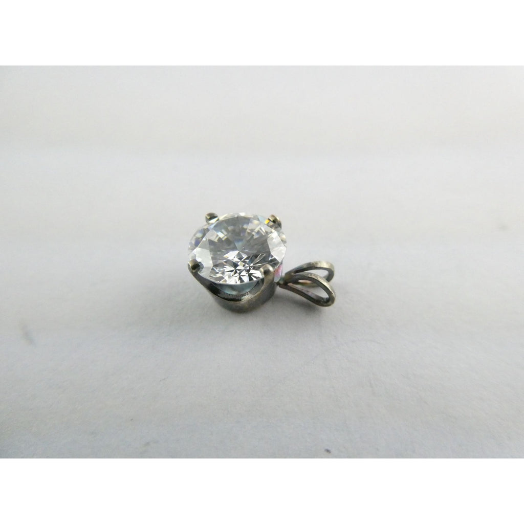 DQCZ Sterling Silver Round Pendant 1.4g Weight 11.88mm Total Length
