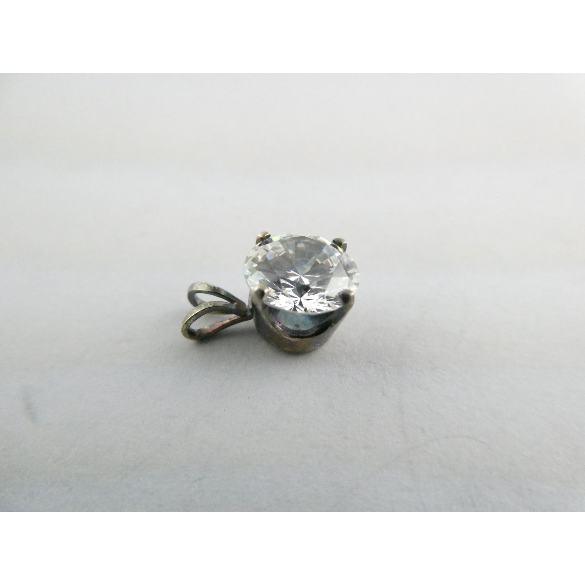 DQCZ Sterling Silver Round Pendant 1.4g Weight 11.88mm Total Length