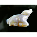 Carved Natural Opal Sitting Cow Specimen 3.5g Weight 17.58 Carats 27mm Length